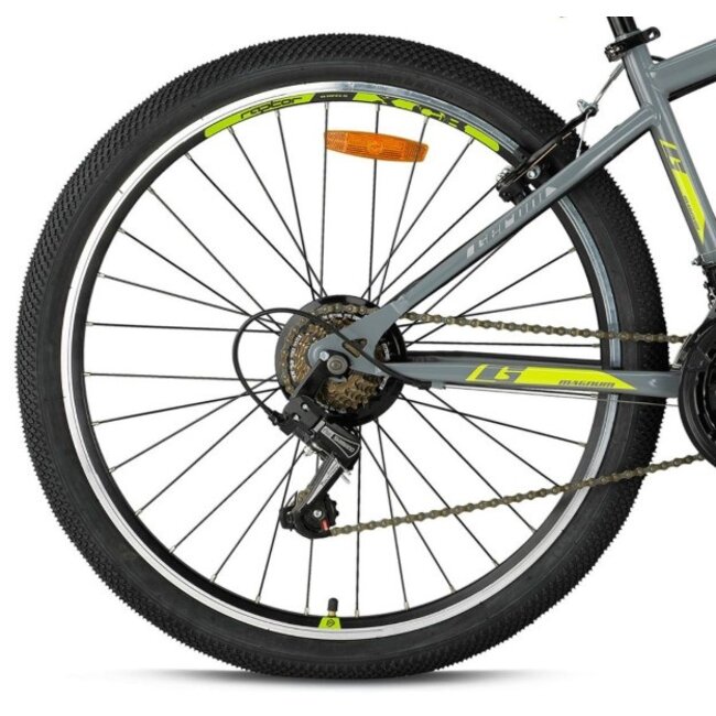 Jongens Mountainbike 24 Inch Geroni Magnum 21V Grijs