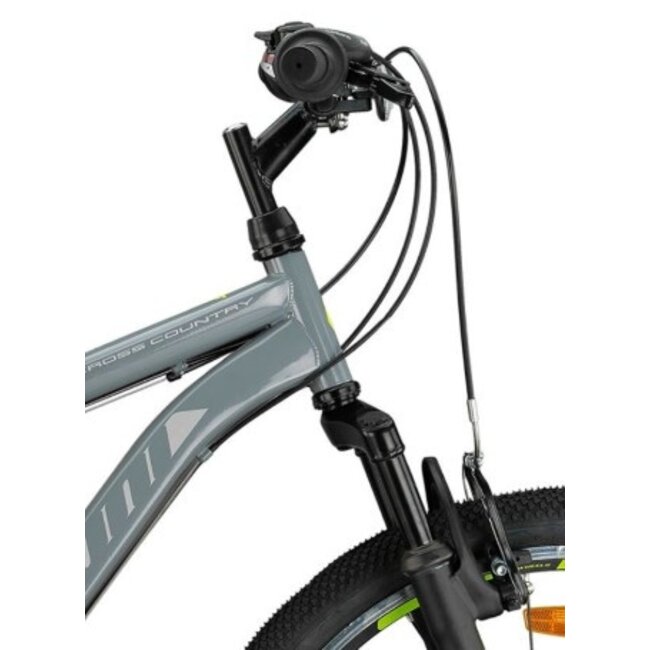 Jongens Mountainbike 24 Inch Geroni Magnum 21V Grijs