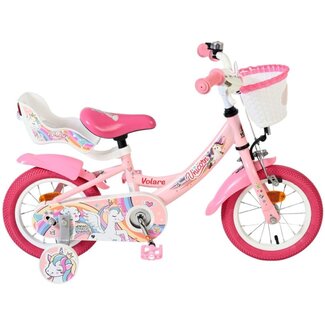 Volare Kinderfietsen Meisjesfiets 12 Inch Volare Unicorn Roze 61270