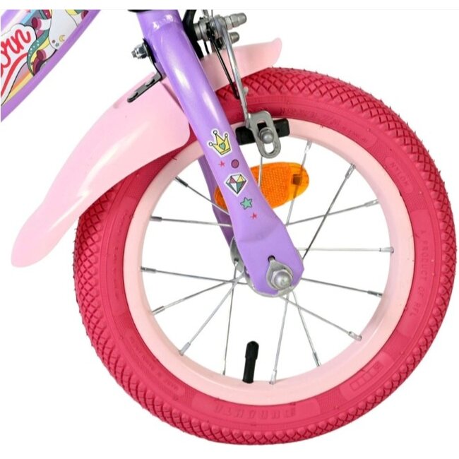 Meisjesfiets 12 Inch Volare Unicorn Paars 61279