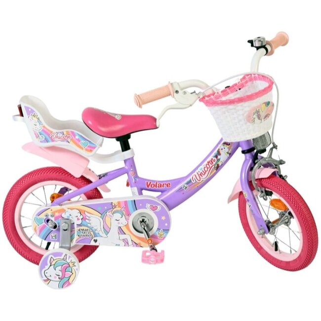 Meisjesfiets 12 Inch Volare Unicorn Paars 61279