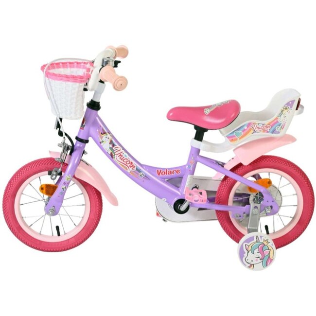Meisjesfiets 12 Inch Volare Unicorn Paars 61279