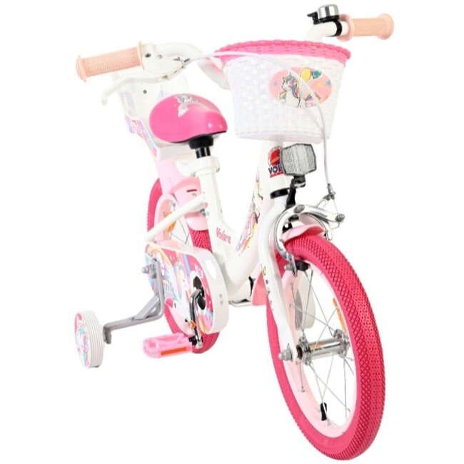 Meisjesfiets 14 Inch Volare Unicorn Wit 61473