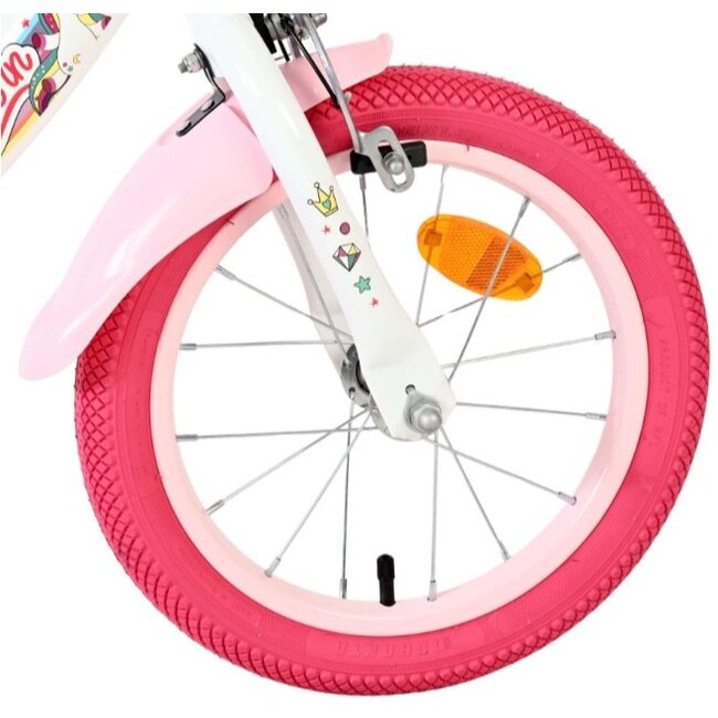 Meisjesfiets 14 Inch Volare Unicorn Wit 61473