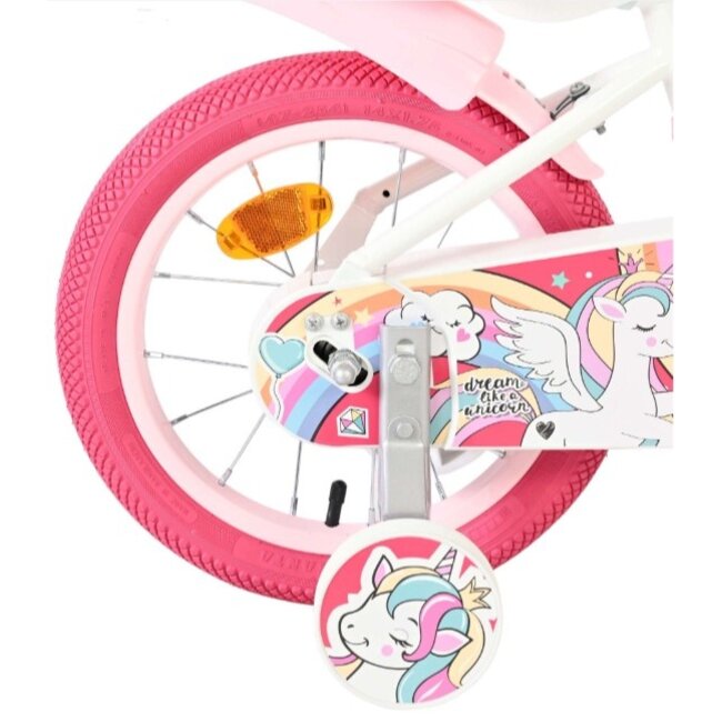 Meisjesfiets 14 Inch Volare Unicorn Wit 61473