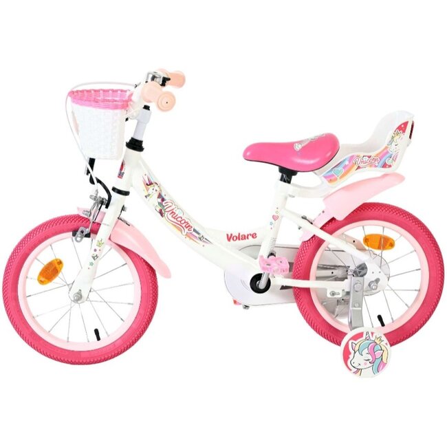 Meisjesfiets 14 Inch Volare Unicorn Wit 61473