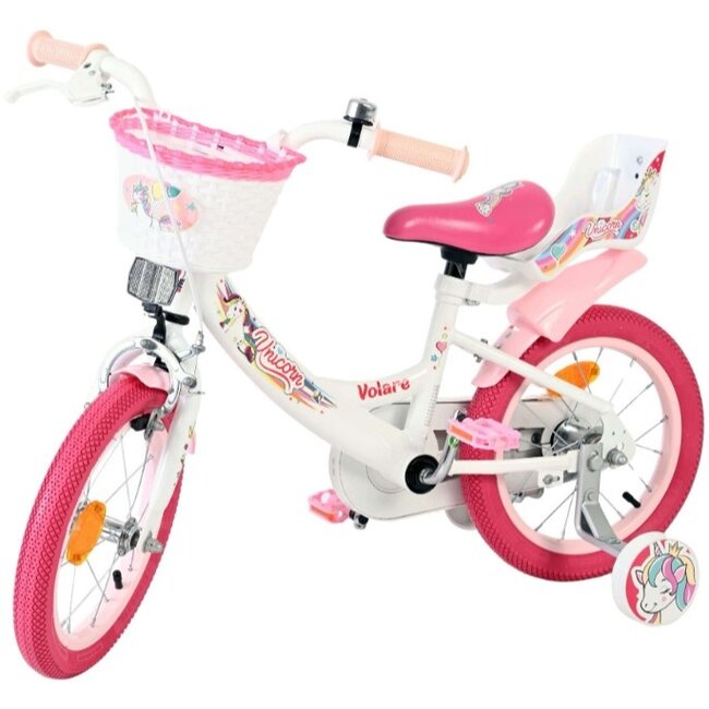 Meisjesfiets 14 Inch Volare Unicorn Wit 61473