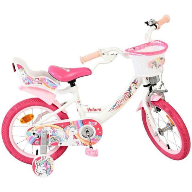 Meisjesfiets 14 Inch Volare Unicorn Wit 61473