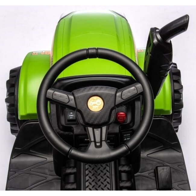 Elektrische KInder Tractor Met Aanhangwagen Groen