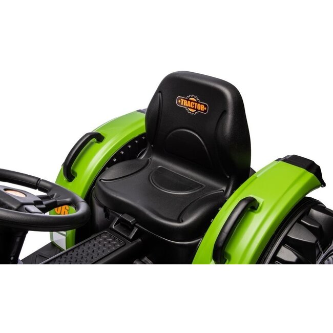 Elektrische KInder Tractor Met Aanhangwagen Groen