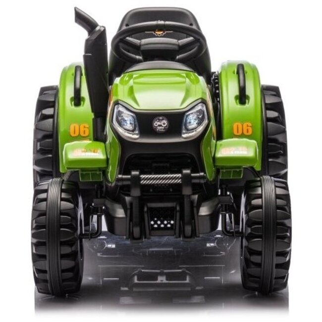 Elektrische KInder Tractor Met Aanhangwagen Groen
