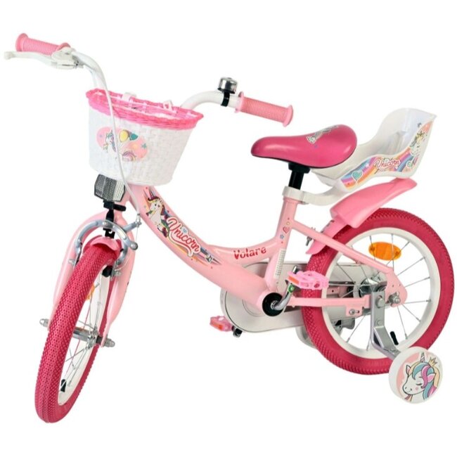 Meisjesfiets 14 Inch Volare Unicorn Roze 61470