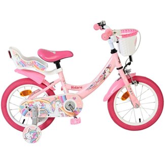 Volare Kinderfietsen Meisjesfiets 14 Inch Volare Unicorn Roze 61470