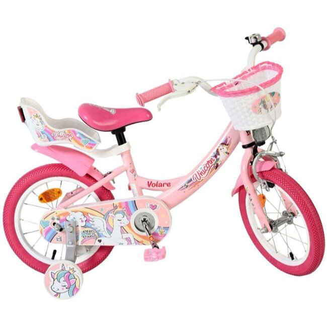 Meisjesfiets 14 Inch Volare Unicorn Roze 61470