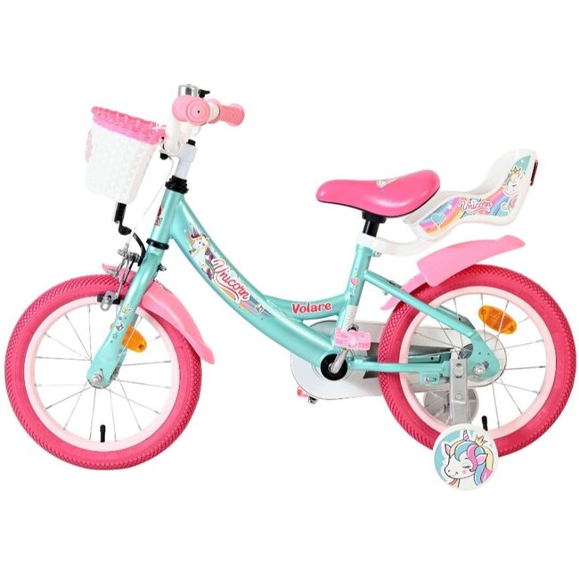 Meisjesfiets 14 Inch Volare Unicorn Groen 61476