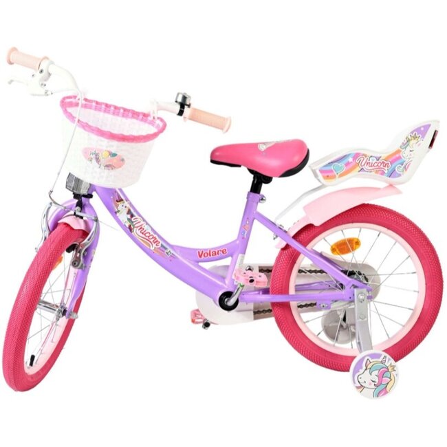 Meisjesfiets 16 Inch Volare Unicorn Paars 61685