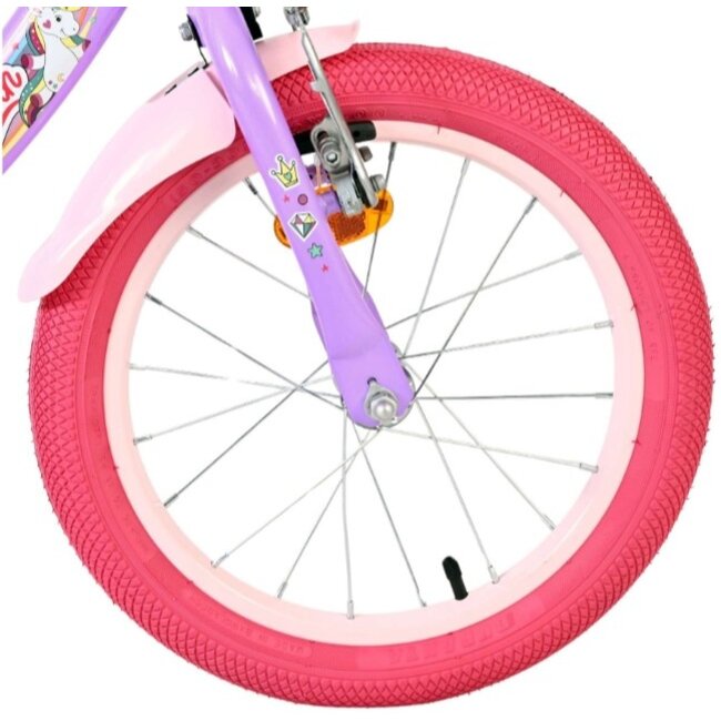 Meisjesfiets 16 Inch Volare Unicorn Paars 61685