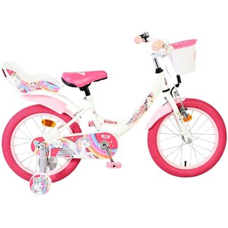 Volare Kinderfietsen Meisjesfiets 16 Inch Volare Unicorn Wit 61678