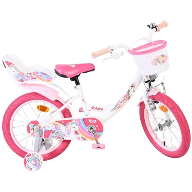 Meisjesfiets 16 Inch Volare Unicorn Wit 61678
