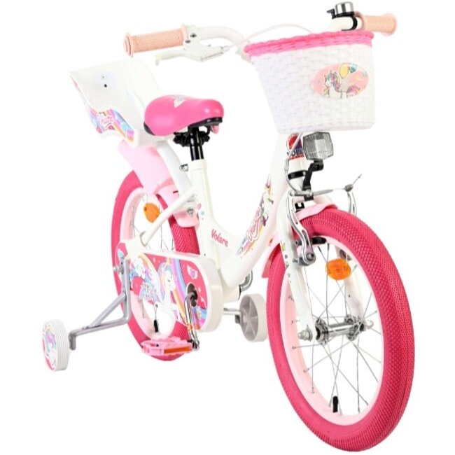 Meisjesfiets 16 Inch Volare Unicorn Wit 61678