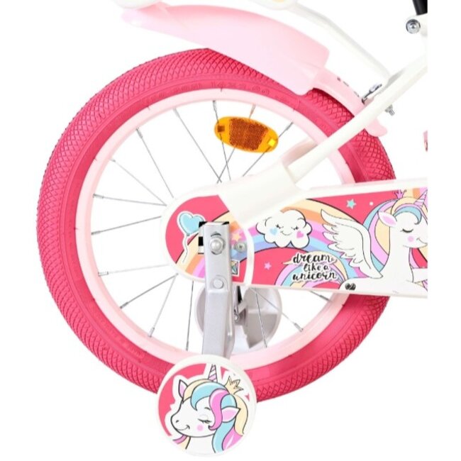 Meisjesfiets 16 Inch Volare Unicorn Wit 61678
