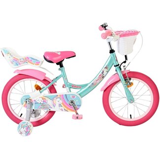 Volare Kinderfietsen Meisjesfiets 16 Inch Volare Unicorn Groen 61681