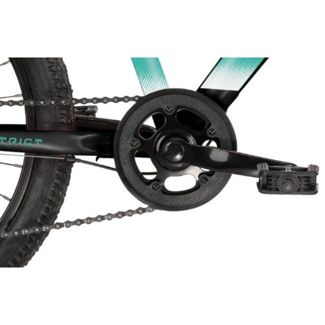 Meisjes Mountainbike 20 Inch MBM District 7V Zwart Turquoise