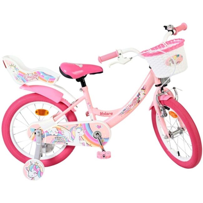 Meisjesfiets 16 Inch Volare Unicorn Roze 61675