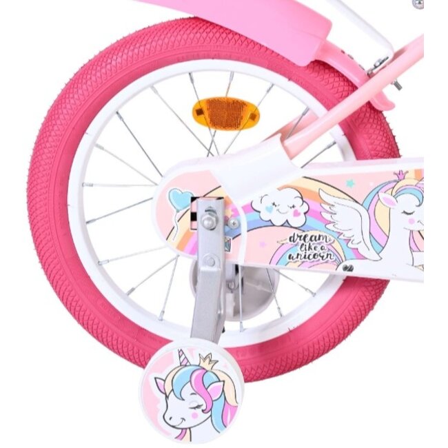 Meisjesfiets 16 Inch Volare Unicorn Roze 61675
