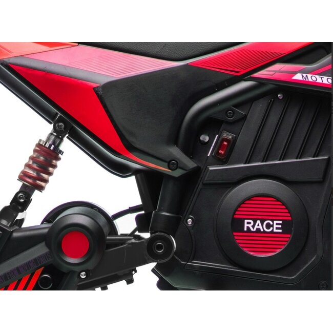 Elektrische Kindermotor Crossmotor 24 Volt Rood