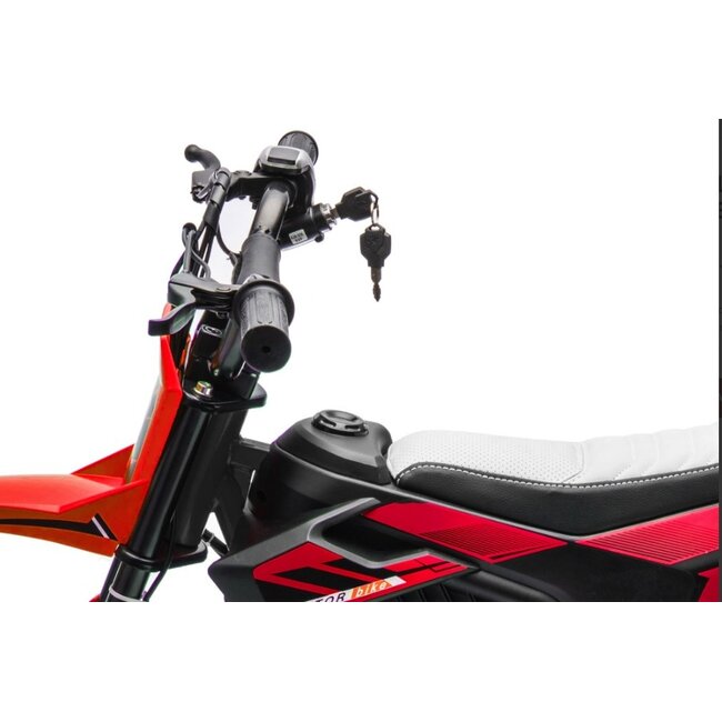 Elektrische Kindermotor Crossmotor 24 Volt Rood