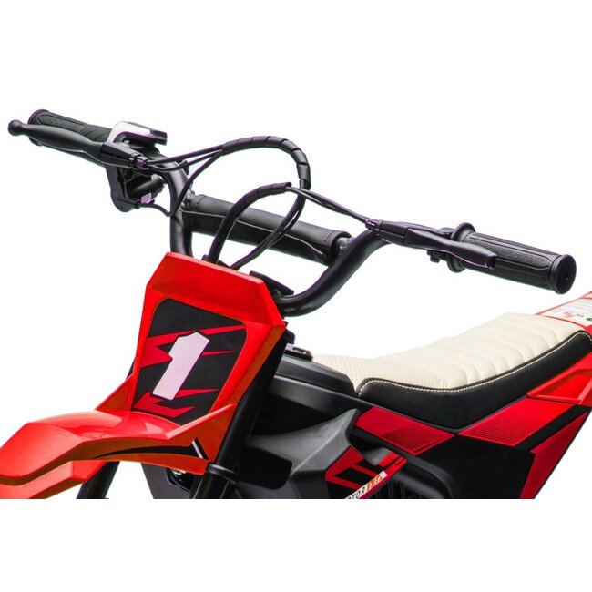 Elektrische Kindermotor Crossmotor 24 Volt Rood