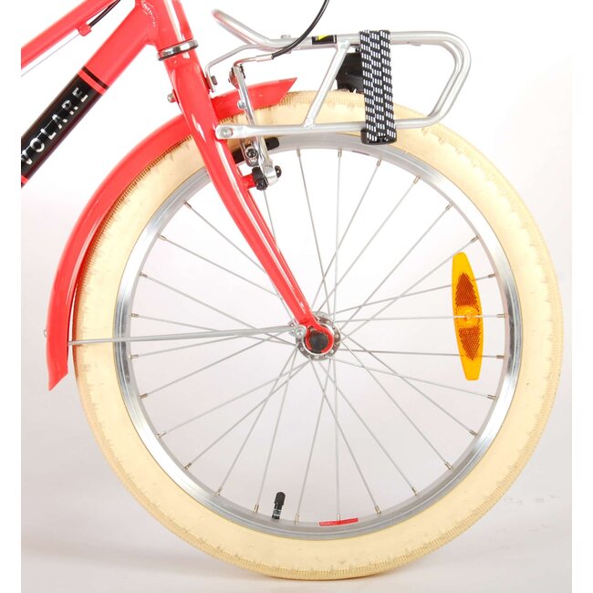 Aluminium Meisjesfiets 20 Inch Volare Melody Rood 22072 - 2 Handremmen