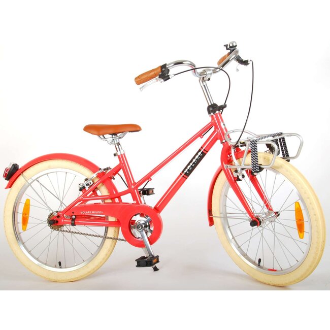 Aluminium Meisjesfiets 20 Inch Volare Melody Rood 22072 - 2 Handremmen