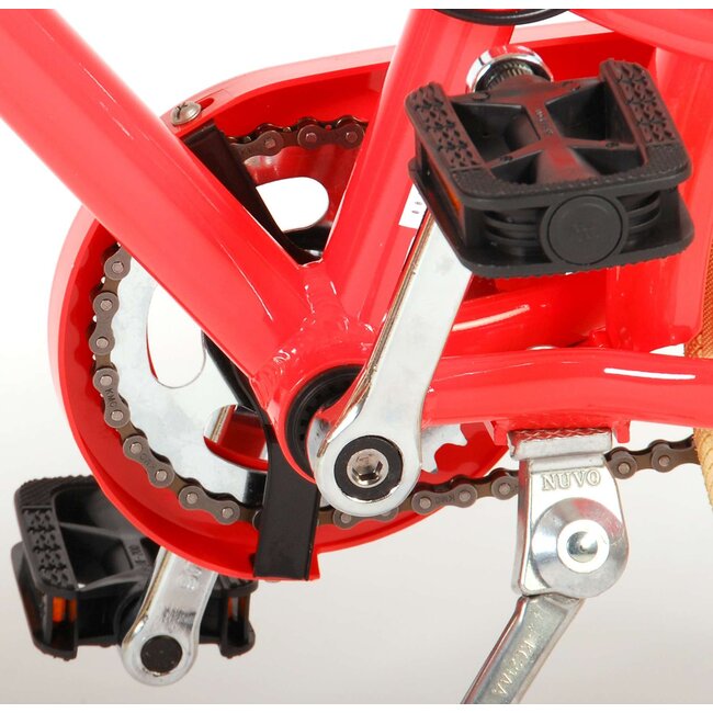 Aluminium Meisjesfiets 20 Inch Volare Melody Rood 22072 - 2 Handremmen