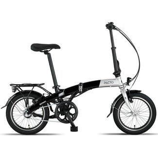 Pacto Vouwfiets Vouwfiets 16 Inch Pacto Sixteen Ultralicht Zwart