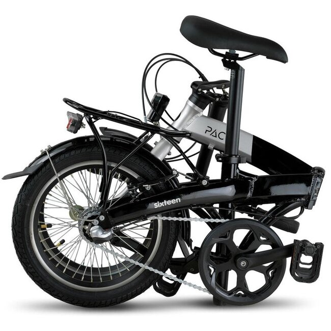 Vouwfiets 16 Inch Pacto Sixteen Ultralicht Zwart