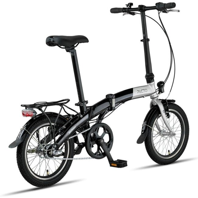 Vouwfiets 16 Inch Pacto Sixteen Ultralicht Zwart