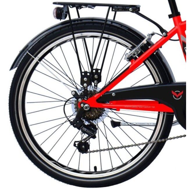 Jongensfiets 24 Inch Wings Nitro Rood