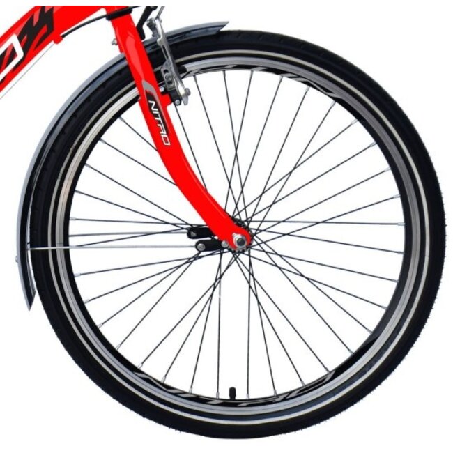 Jongensfiets 24 Inch Wings Nitro Rood