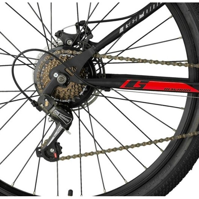 Jongens Mountainbike 26 Inch Geroni Magnum Rood Schijfremmen