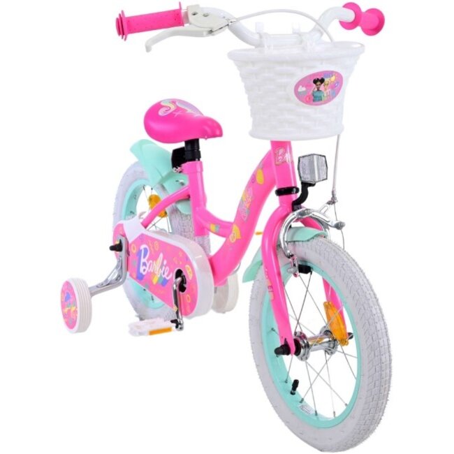 Barbie Meisjesfietsfiets 14 Inch Roze 31454
