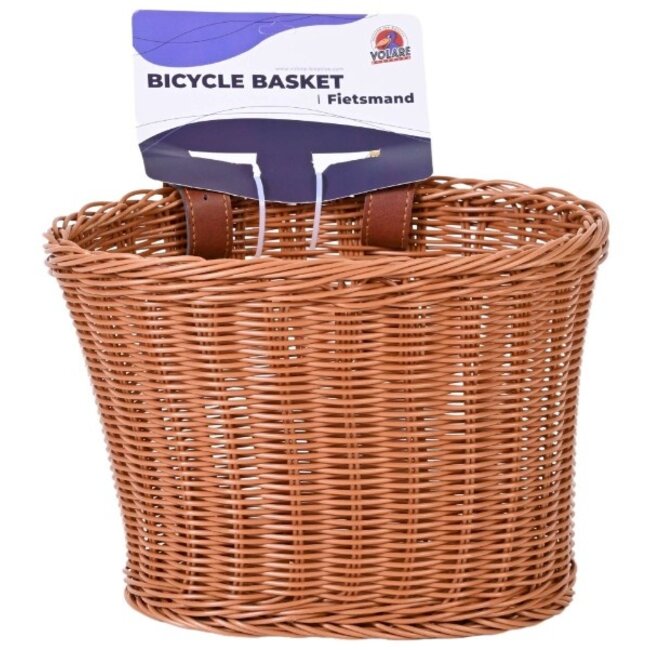 Volare Kunststof Gevlochten Fietsmandje Middel