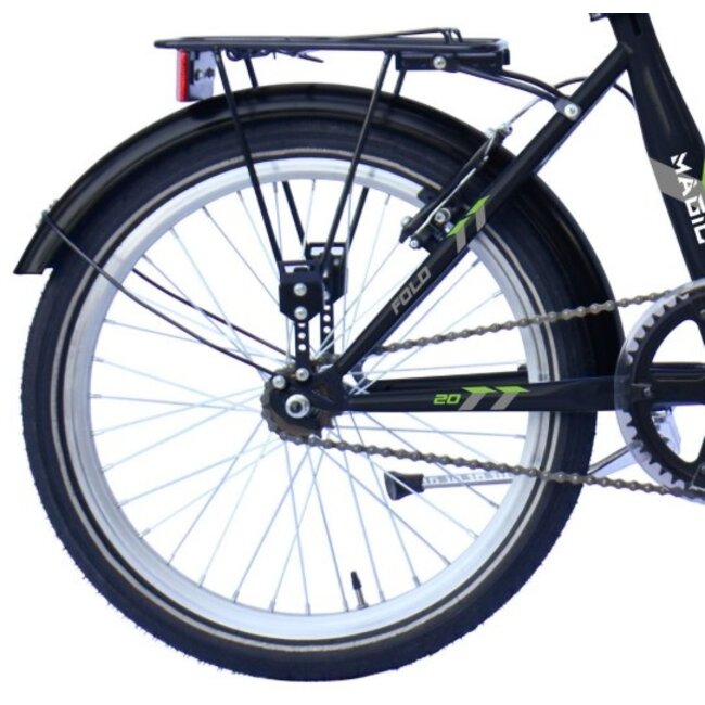 Vouwfiets 20 Inch Magic Amiens Zwart - Terugtraprem