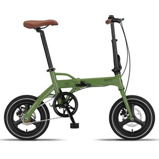 Pacto Vouwfiets Vouwfiets 14 Inch Pacto Fourteen Ultralicht Army Groen - Showroom Model