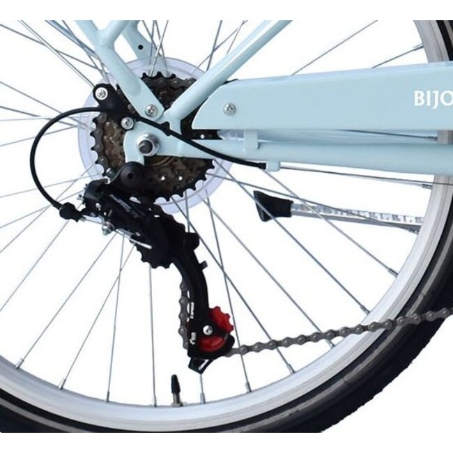 Meisjesfiets 24 Inch Bijou 6V Pastel Blauw
