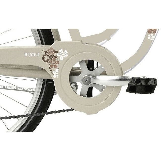 Meisjesfiets 24 Inch Bijou 6V Creme