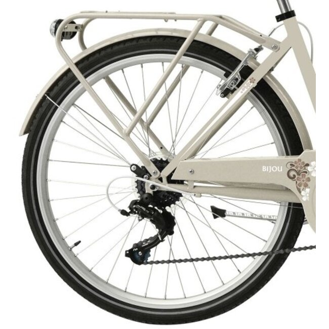 Meisjesfiets 24 Inch Bijou 6V Creme
