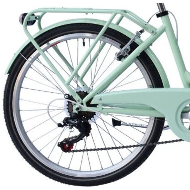 Retro Meisjesfiets 24 Inch Lichtgroen