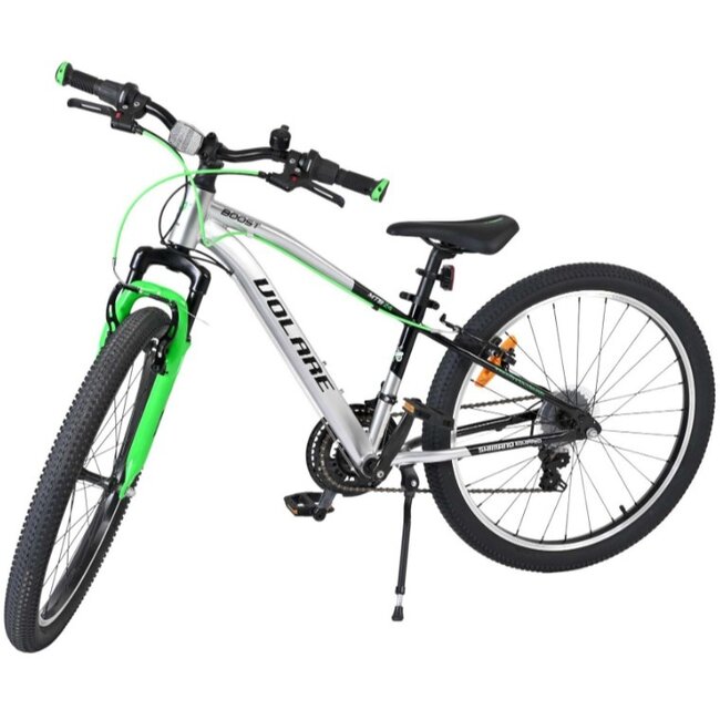 Jongens Mountainbike 24 Inch Volare Boost Zilver Groen 62476